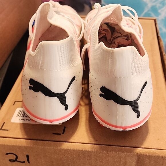 Puma Future Match FG AG White and Pink Soccer Cleats NWT SIZE 9 - Picture 3 of 7